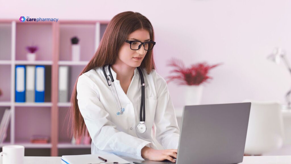 Doctor at their laptop