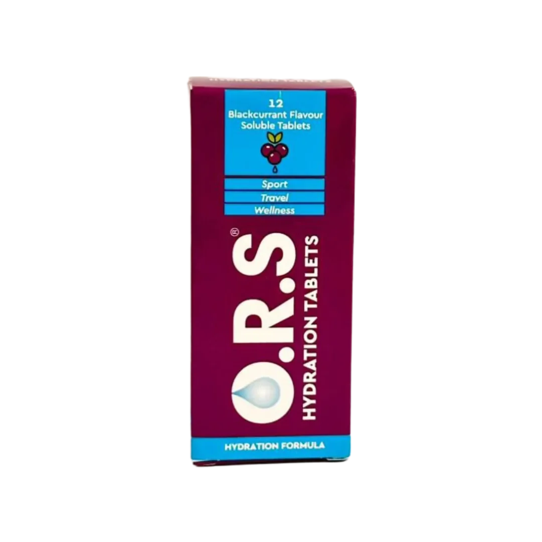 ORS hydration tablets. Blackcurrant Pack- of 12